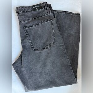 H & M DIVIDED High Waist Wide Leg Black Jeans Size 12 NWT New